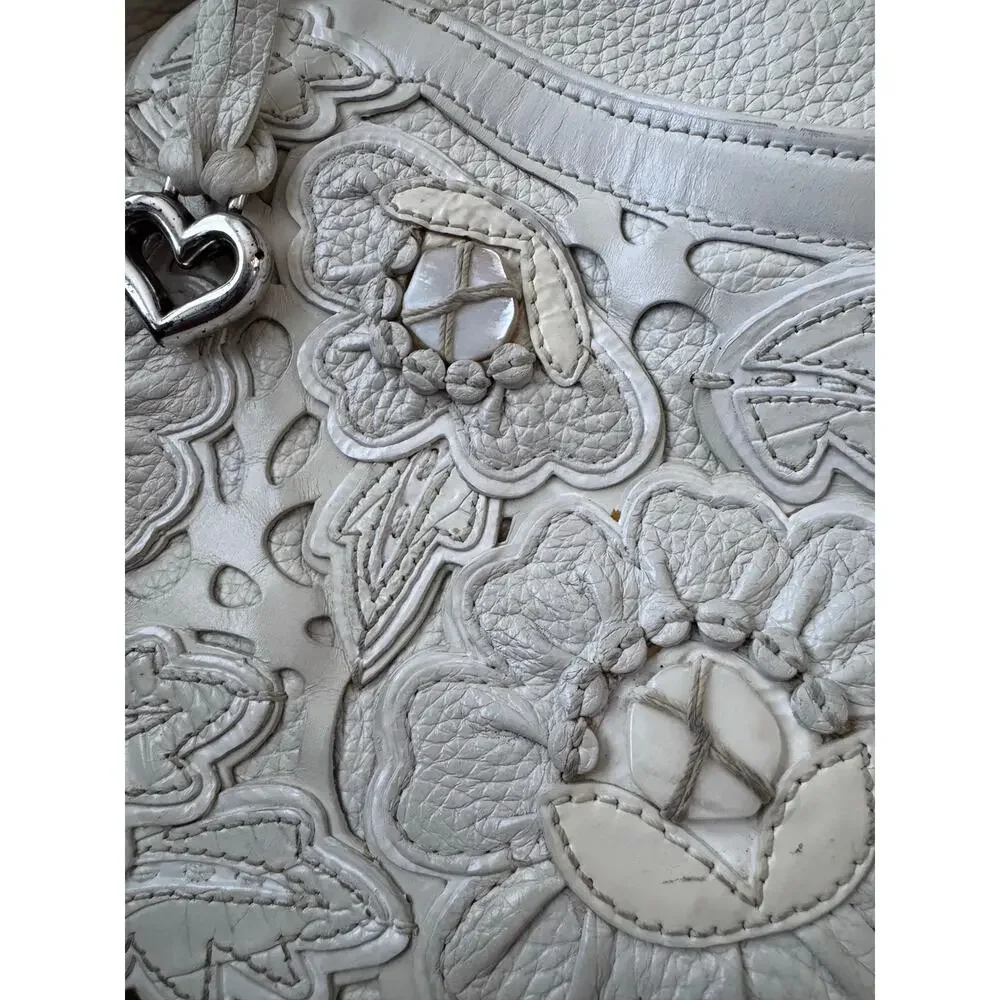 Brighton Purse Bag Masterpiece Magnolia La Sagrada 3D Floral Applique Ivory